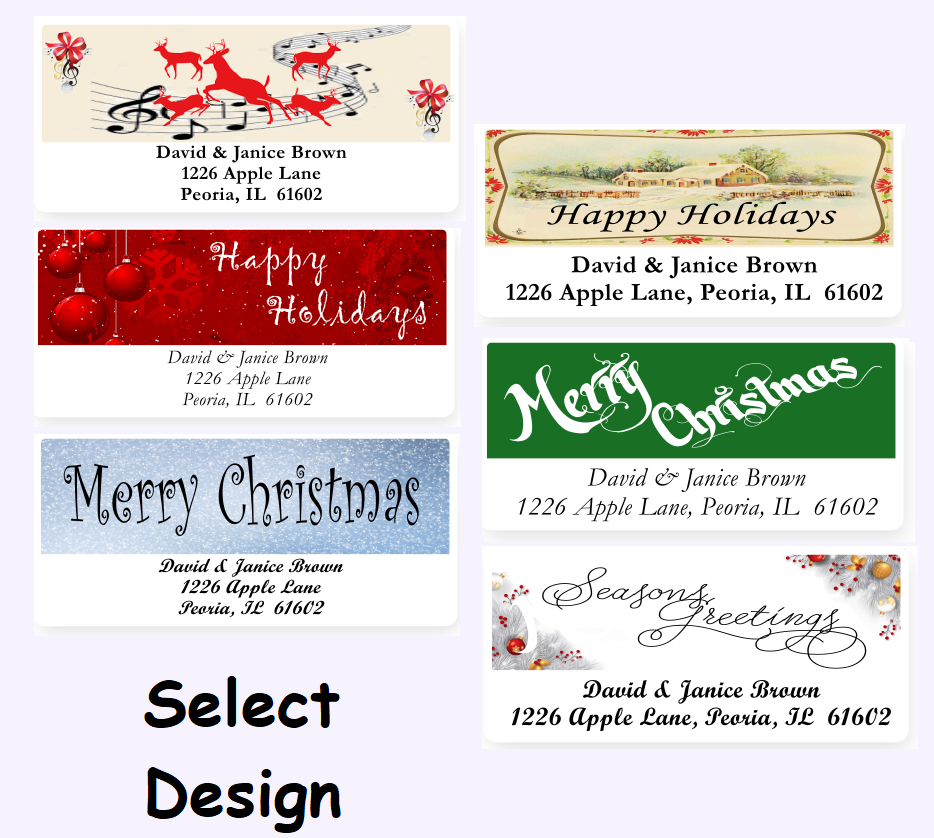 Merry Christmas Self-Inking Name & Address Stamper - Current