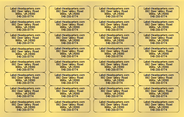 Traditional Address Label Sheets  (approximately 1 7/8" x 5/8")